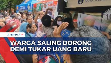 Antusiasme Warga Cirebon Serbu Tukar Uang Baru Keliling, Aksi Saling Dorong Tak Terelakan