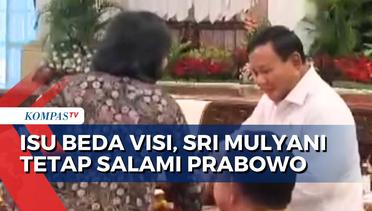 Di Tengah Isu Beda Visi, Menkeu Sri Mulyani Hampiri dan Salami Prabowo Subianto di Rapat!