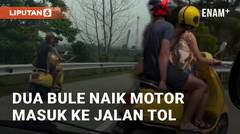 Viral Dua Bule Naik Motor Masuk ke Jalan Tol Menuju Air Terjun Jumog Karanganyar