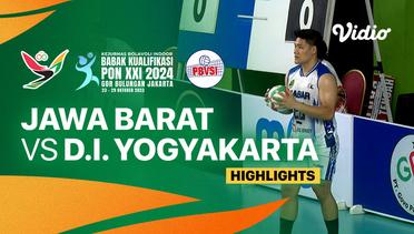 Putra : Jawa Barat VS D.I. Yogyakarta - Highlights | Babak Kualifikasi PON XXI Bola Voli