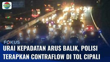 Ribuan Kendaraan Menuju Jakarta Penuhi Ruas Tol, Petugas Terapkan Contraflow di Tol Cipali | Fokus