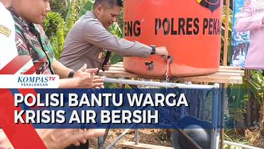 Polisi Bantu Warga Kalijoyo yang Krisis Air Bersih Akibat Kemarau