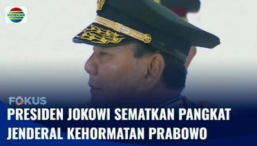 Jokowi Sematkan Pangkat Jenderal Kehormatan Prabowo Subianto | Fokus