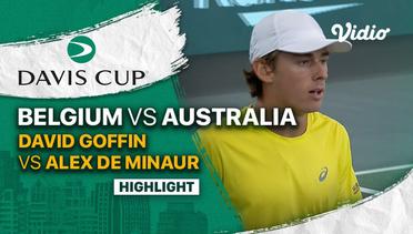 Highlights | Grup C: Belgium vs Australia | David Goffin vs Alex De Minaur | Davis Cup 2022