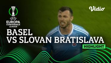Highlights - Basel vs Slovan Bratislava | UEFA Europa Conference League 2022/23