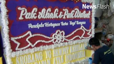 Karangan Bunga untuk Ahok Jadi Fenomena Baru di Balai Kota DKI Jakarta