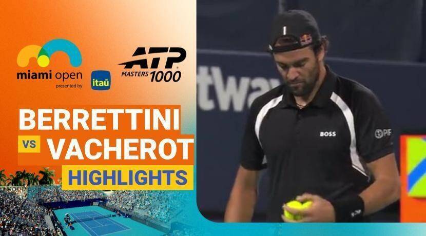 Matteo Berrettini vs Valentin Vacherot - Round 3 (Grandstand) | ATP 1000: Miami Open Presented by Itau 2026
