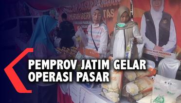 Warga Serbu Operasi Pasar Murah Yang Digelar Pemprov Jawa Timur