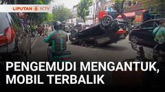 Momen Mobil Tiba-tiba Melintang dan Terbalik di Tengah Jalan Hang Lekir Jakarta | Liputan 6