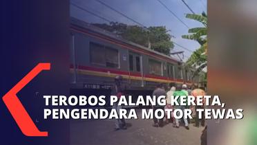 Terobos Palang Kereta, Pengendara Motor di Bintaro Tewas Tertabrak KRL