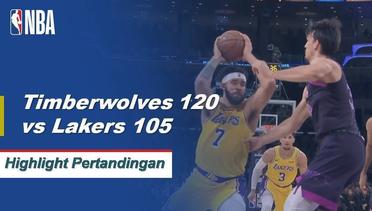 NBA | Cuplikan Hasil Pertandingan -  Timberwolves 120 vs Lakers 105