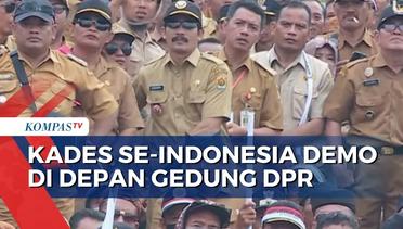 Ribuan Kepala Desa Se-Indonesia Unjuk Rasa Soal Masa Jabatan di Depan Gedung DPR!
