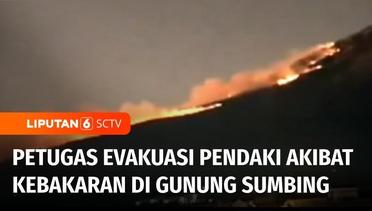 Kebakaran di Gunung Sumbing Jawa Tengah Membuat Petugas Harus Evakuasi Puluhan Pendaki | Liputan 6
