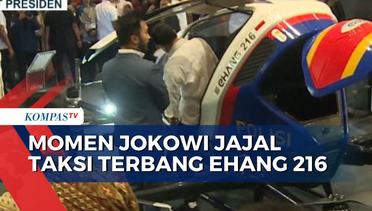 Presiden Jokowi Coba Naiki Taksi Terbang EHang 216 di Pameran Hub Space
