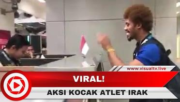 Kocak! Atlet Irak Bernyanyi Indonesia Raya dan Buat Petugas Tertawa Terbahak-bahak