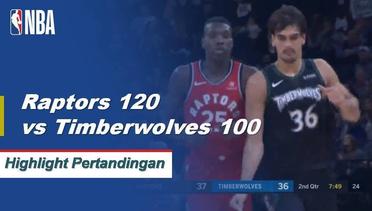 NBA | Cuplikan Hasil Pertandingan : Raptors 120 Vs Timberwolves 100