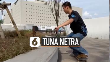 Inspiratif, Aksi Tuna Netra Main Skateboard