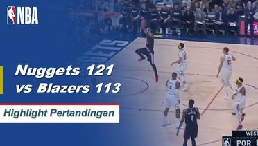 NBA I Cuplikan Pertandingan Nuggets 121 vs Blazers 113