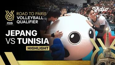 Jepang vs Tunisia - Match Highlights | Men's FIVB Road to Paris Volleyball Qualifier