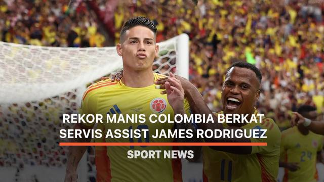 Rekor Manis Colombia Berkat Servis Assist James Rodriguez