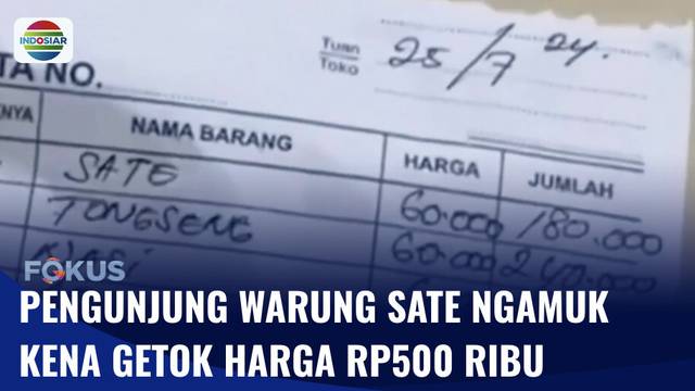 Viral, Pedagang Sate di Semarang Getok Harga Rp500 Ribu, Pembeli Ngamuk | Fokus