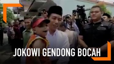 Viral, Jokowi Gendong Anak Berkebutuhan Khusus