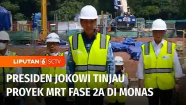 Jokowi Tinjau Proyek MRT di Kawasan Monas, Rute Bundaran HI-Kota Tua Rampung 28,4% | Liputan 6