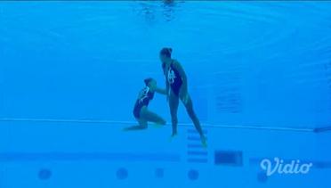 Aksi Claudia dan Anisa Merebut Perunggu Synchronozed Swimming Duet Technical Routine Sea Games 2017