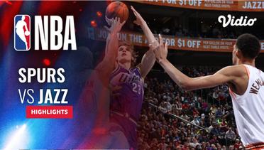 San Antonio Spurs vs Utah Jazz - Highlights | NBA Regular Season 2023/24