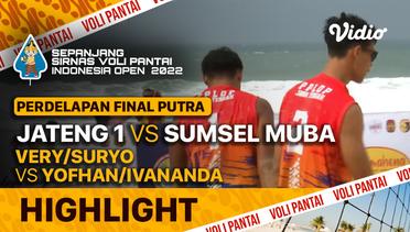 Highlights | Perdelapan Final Putra | JATENG 1: Veri/Suryo vs SUMSEL MUBA: Yofhan/Ivananda | Sirnas Voli Pantai 2022