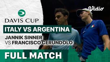 Full Match | Grup A Italy vs Argentina | Jannik Sinner vs Francisco Cerundolo | Davis Cup 2022