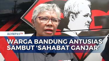 Kenalkan Sosok Ganjar Pranowo, Warga Bandung Antusias Sambut Sukarelawan Sahabat Ganjar