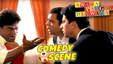 Paresh Rawal And Aftab Shivdasani Meets Johnny Lever | Comedy Scene | Awara Paagal Deewana