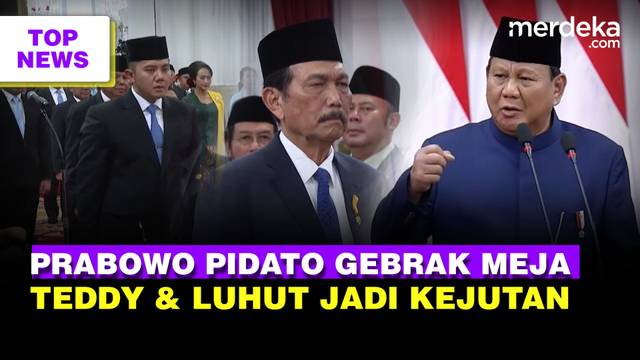 Prabowo Gebrak Meja Pidato Perdana Jadi Presiden | Teddy & Luhut Kejutan di Istana