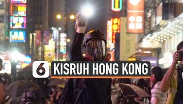 Massa Pro-Demokrasi Bakar Toko di Hong Kong