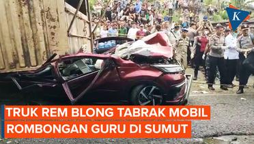 Truk Fuso Tabrak dan Timpa Mobil Rombongan Guru di Medan, 5 Guru Tewas
