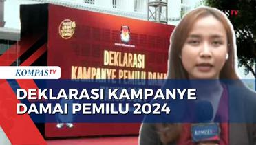 Situasi Jelang Deklarasi Kampanye Damai Pemilu 2024 di KPU