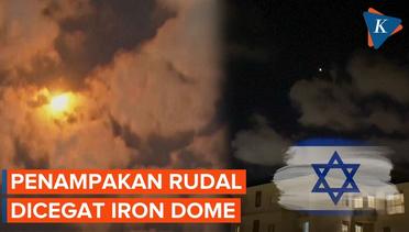 Saat Rudal Kiriman dari Gaza Dicegat Iron Dome di Tel Aviv
