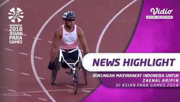 Dukungan Suporter Indonesia untuk Jaenal Aripin di Asian Para Games 2018