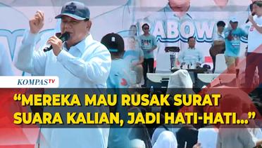 [FULL] Pidato Prabowo saat Kampanye Akbar di Subang: Waspada, Ada Pihak Berniat Rusak Surat Suara