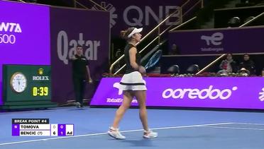 Viktoria Tomova vs Belinda Bencic - Highlights | WTA Qatar TotalEnergies Open 2023