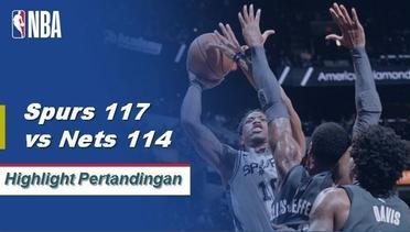 NBA I Cuplikan Hasil Pertandingan :  Spurs 117 vs Nets 114