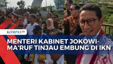 Momen Menparekraf Bersama Menteri Kabinet Jokowi-Ma'ruf Nyanyi Bersama Usai Tinjau Embung di IKN