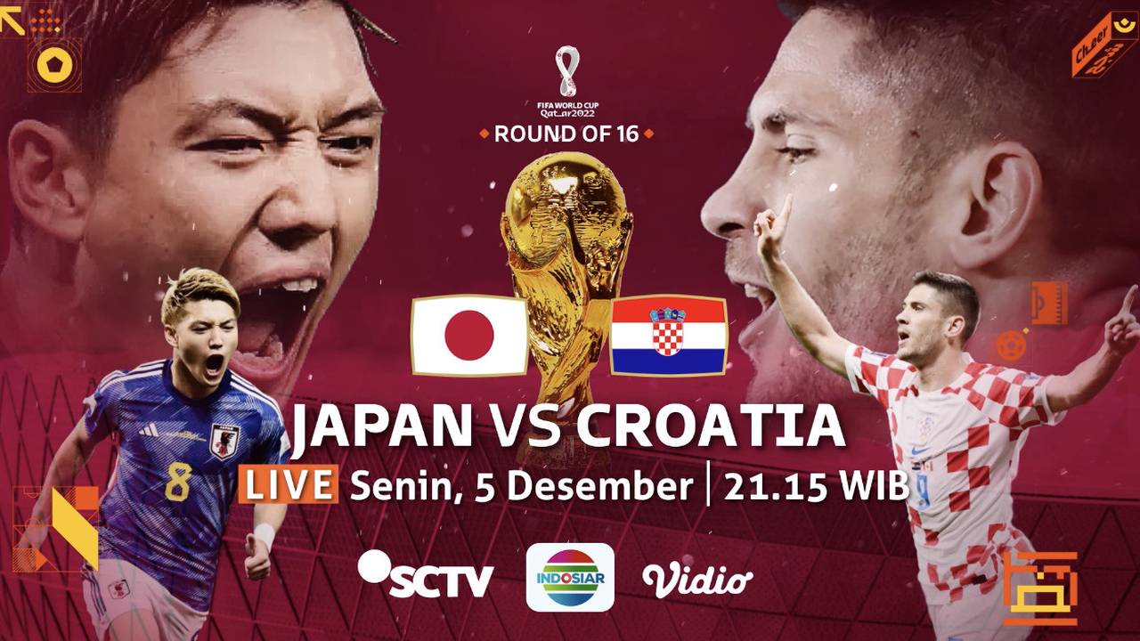 Japan vs Croatia! Babak 16 Besar FIFA World Cup Qatar 2022, Live 5 Des