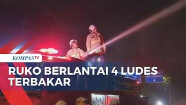 Sebuah Ruko Berlantai 4 di Jalan Gunung Sahari Raya Jakarta Pusat Ludes Terbakar