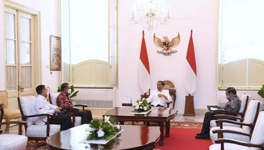 Presiden Jokowi Menerima Menpora dan Ketua Umum PSSI, Istana Merdeka, 3 Agustus 2022