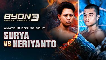 Surya Dharma vs Heriyanto Dalle - Full Match | Amateur Boxing Bout | Byon Combat Showbiz Vol.3