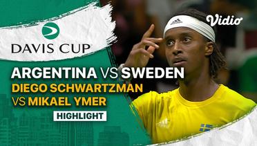 Highlights | Grup A: Argentina vs Sweden | Diego Schwartzman vs Mikael Ymer | Davis Cup 2022
