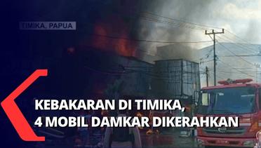 Kebakaran di Pusat Kota Timika Hanguskan 4 Warung Makan!