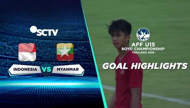 Indonesia (5) vs Myanmar (0) - Goal Highlights | AFF U-15 2019